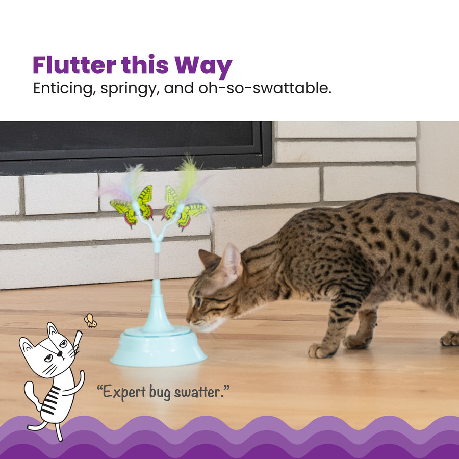 2-in-1 Flutter Toy Cat Toy And Cat Ball Track Topper