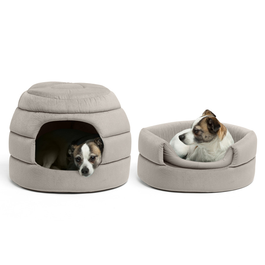 2-in-1 Honeycomb Ilan Hut Cuddler Cat and Dog Bed Regular