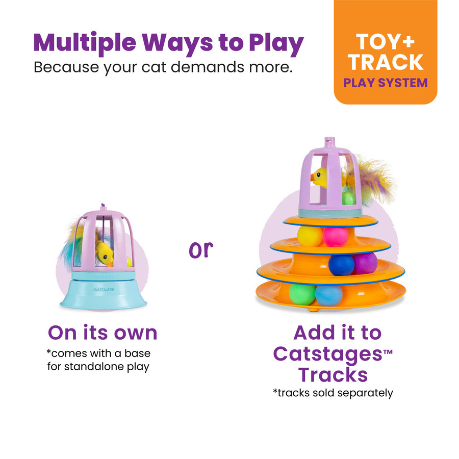 2in1 Track Topper Chirping Bird Toy