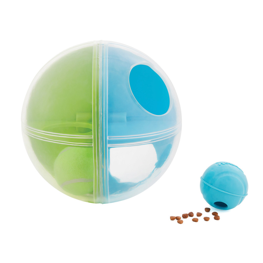 A-Maze Ball Dog Puzzle Treat Ball Dog Enrichment Toy Green