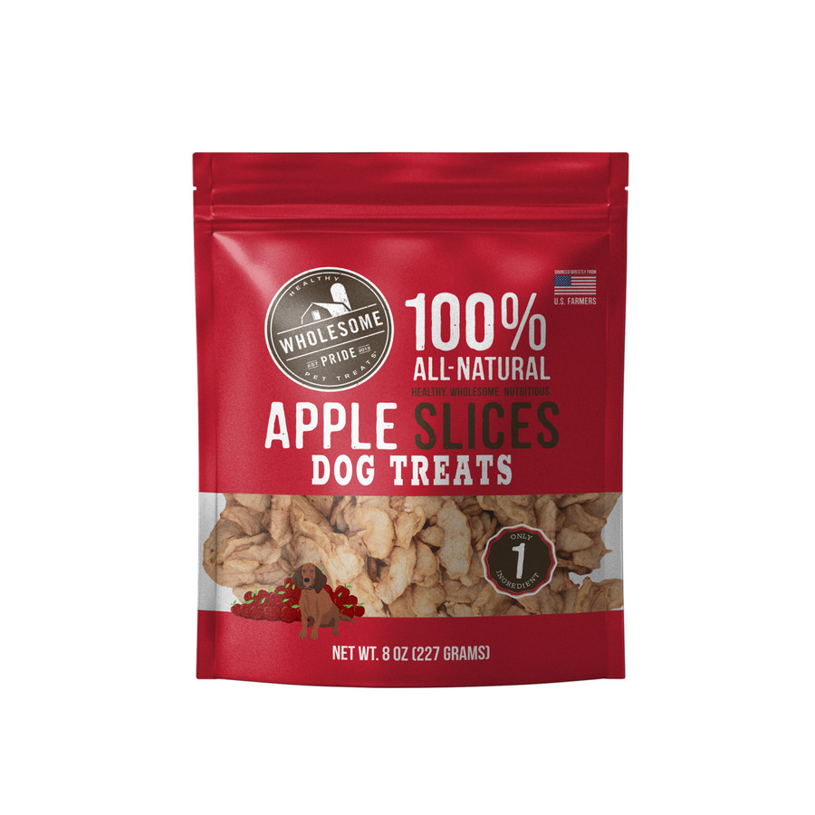 Apple Slices Dog Treats Red 8 Oz