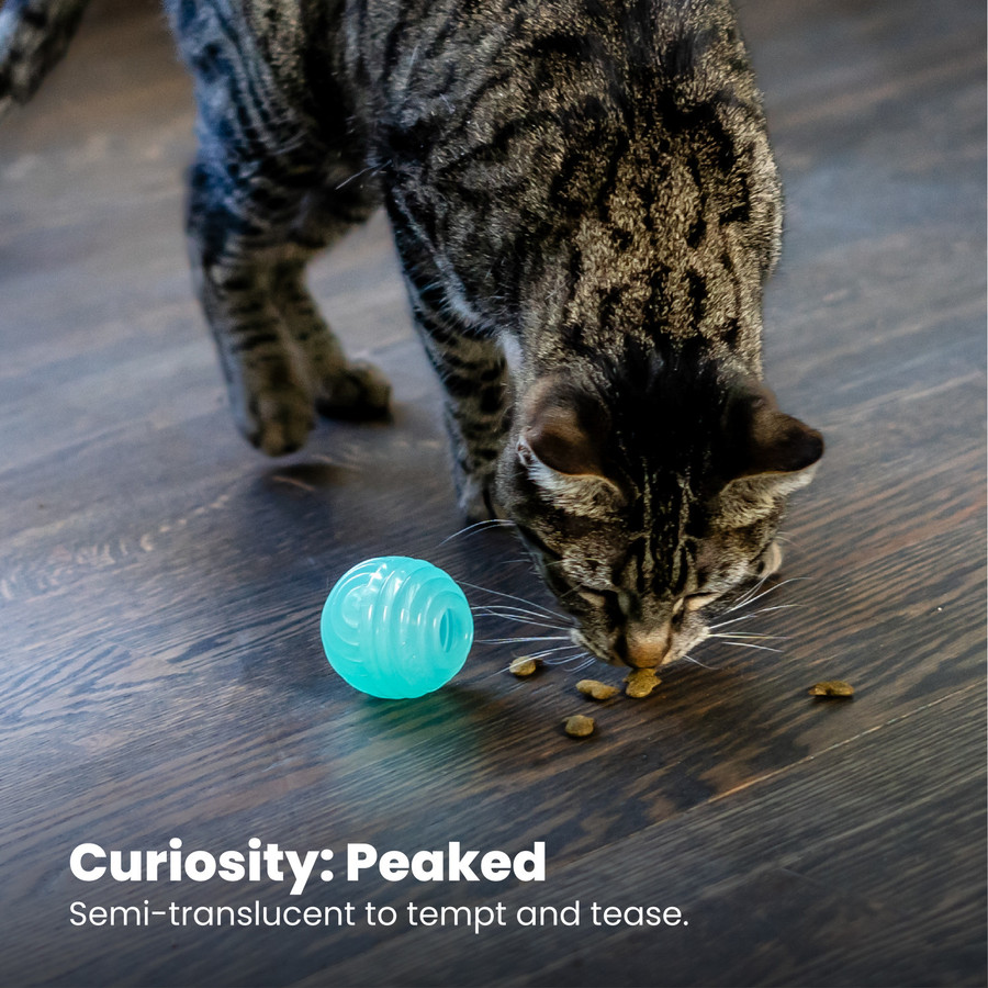 Ball Treat Stuffer Interactive Cat Toy Green