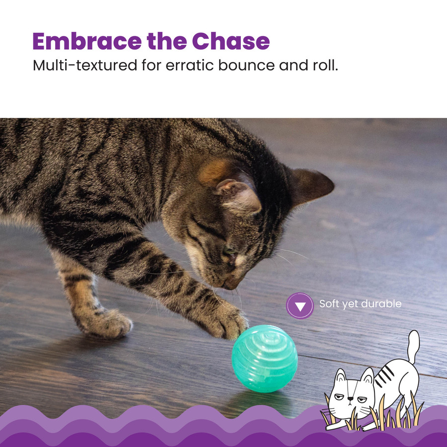 Ball Treat Stuffer Interactive Cat Toy Green