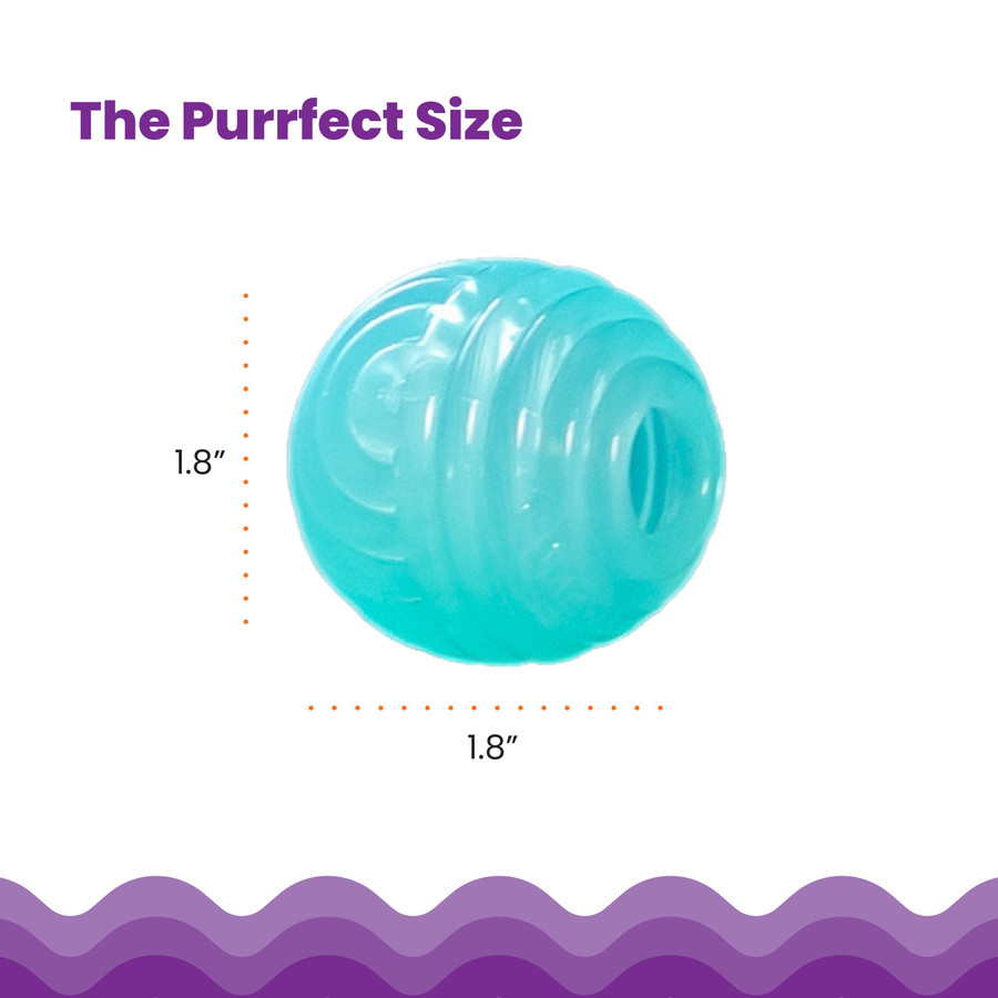 Ball Treat Stuffer Interactive Cat Toy Green