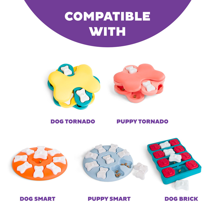 Bone Replacement Parts For Dog Puzzles 5 Pack White