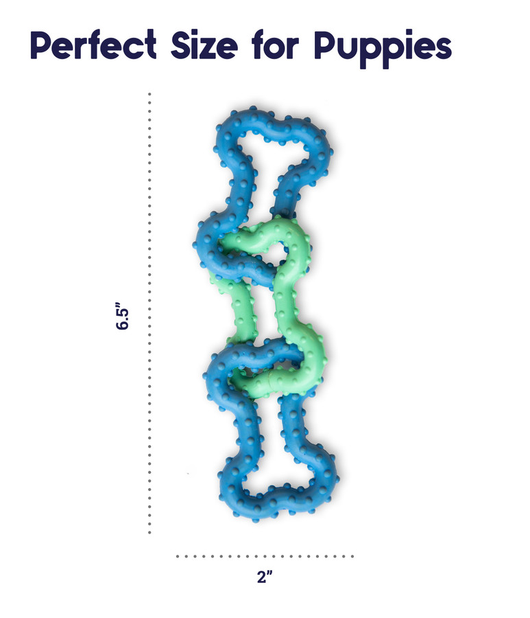 Bonetugz Tug-o-War Puppy Chew Toy Blue