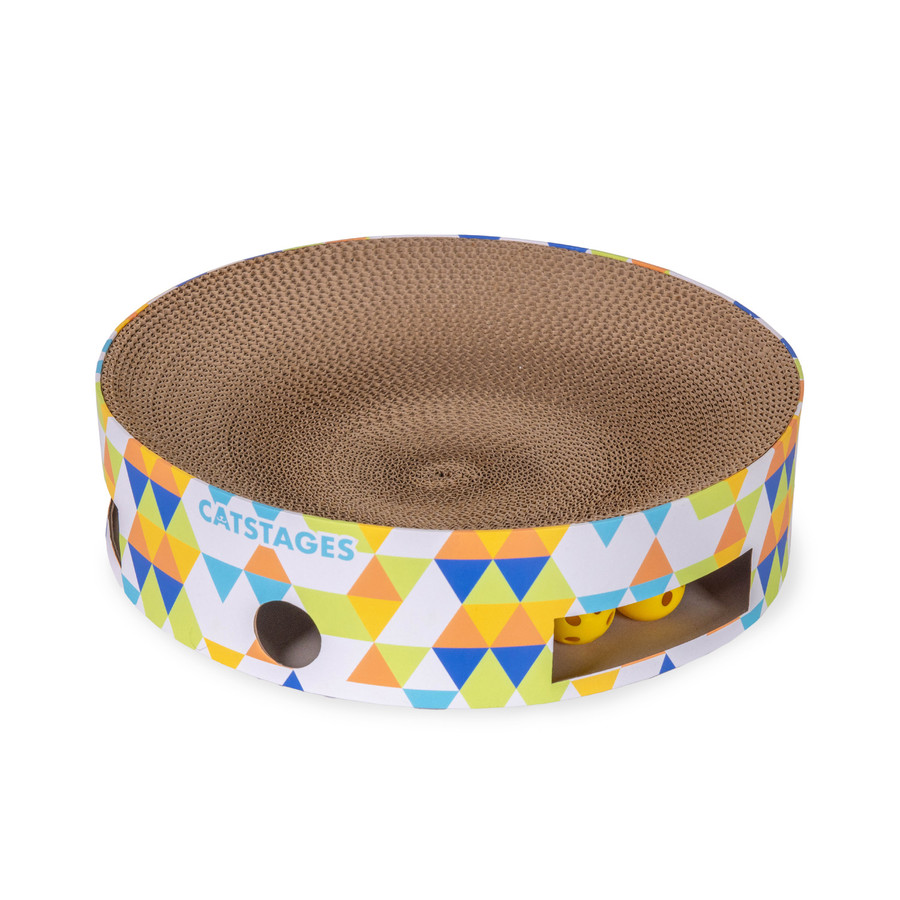 Bowl Track Scratcher Cat Ball Track Multi