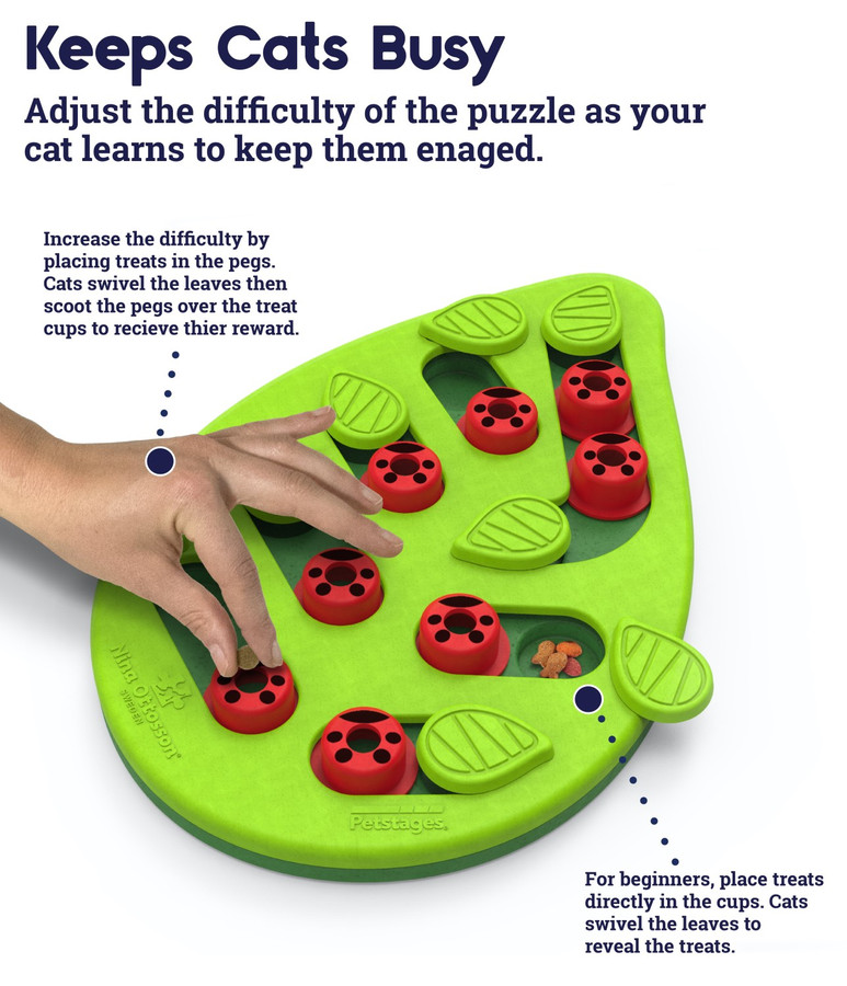 Buggin' Out Puzzle & Play Cat Game Green