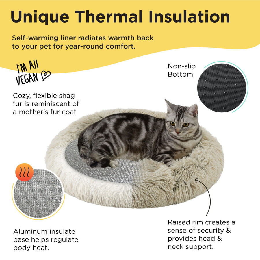 Calming Oval Cat Bed Pad 21X19