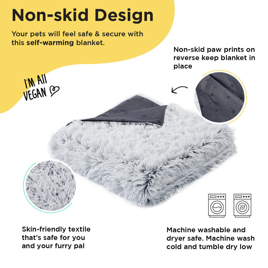 Calming Shag Oversized Dog Blanket For Large Dogs Frost 60X80