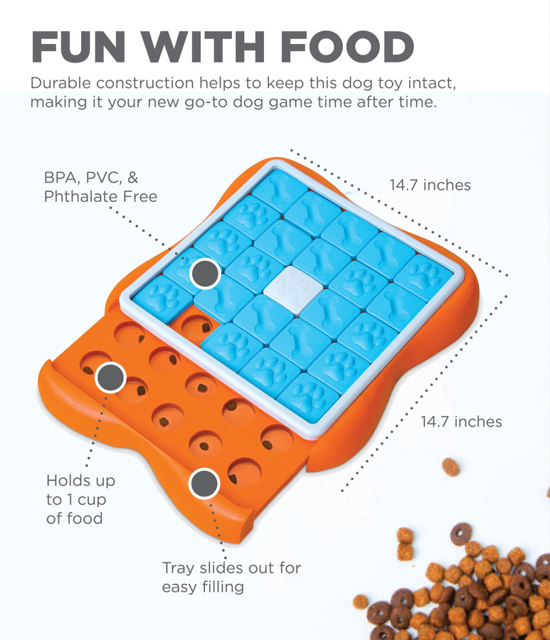 Challenge Slider Interactive Treat Puzzle Dog Toy Multi