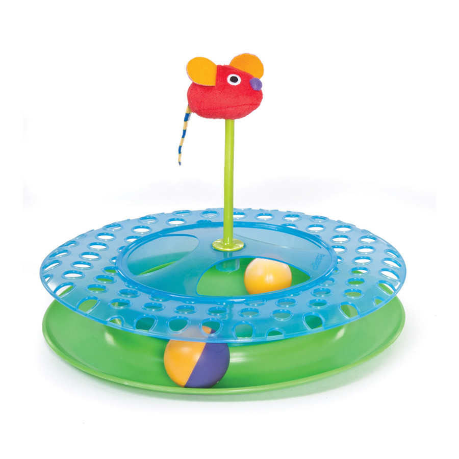 Cheese Chase Catnip Cat Track Toy Multi