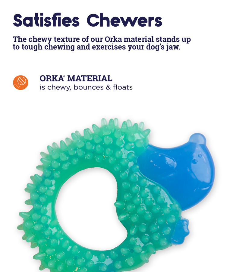 Cutie Chewies Hedgehog Dog Chew Toy Blue