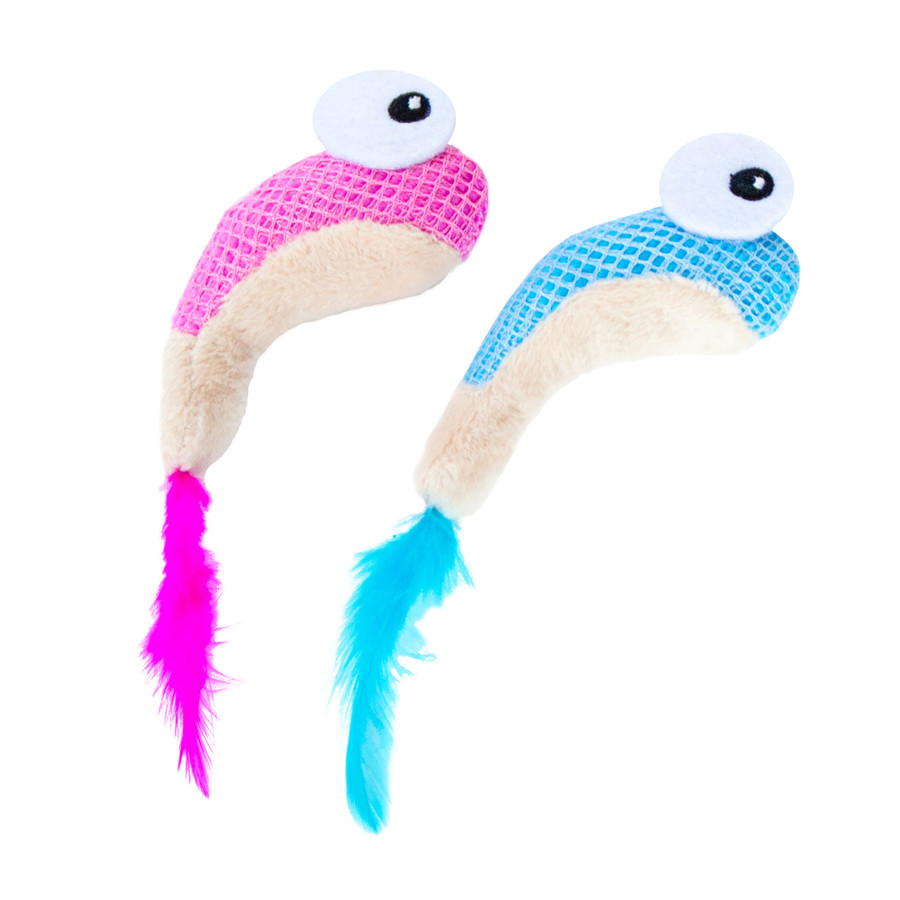 Dental Shrimpies Cat Chew Toy - 2 Pack Multi