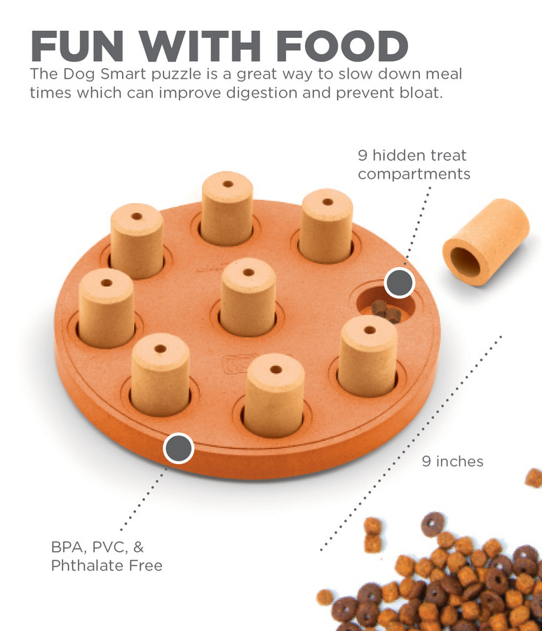 Dog Smart Composite Interactive Treat Puzzle Dog Toy Orange