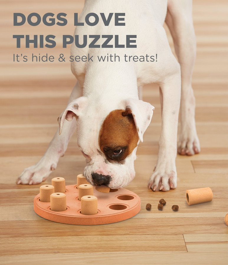 Dog Smart Composite Interactive Treat Puzzle Dog Toy Orange