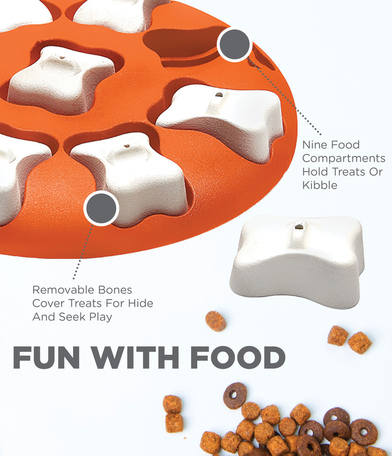 Dog Smart Interactive Treat Puzzle Dog Toy Orange