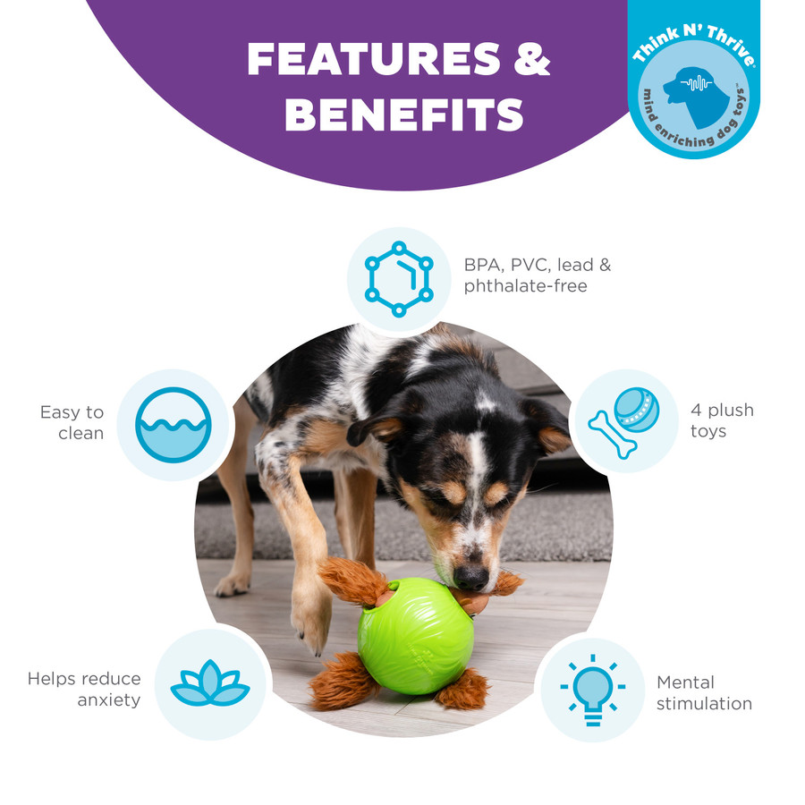 Dog Snuffle N' Treat Ball Dog Puzzle Dog Enrichment Toy