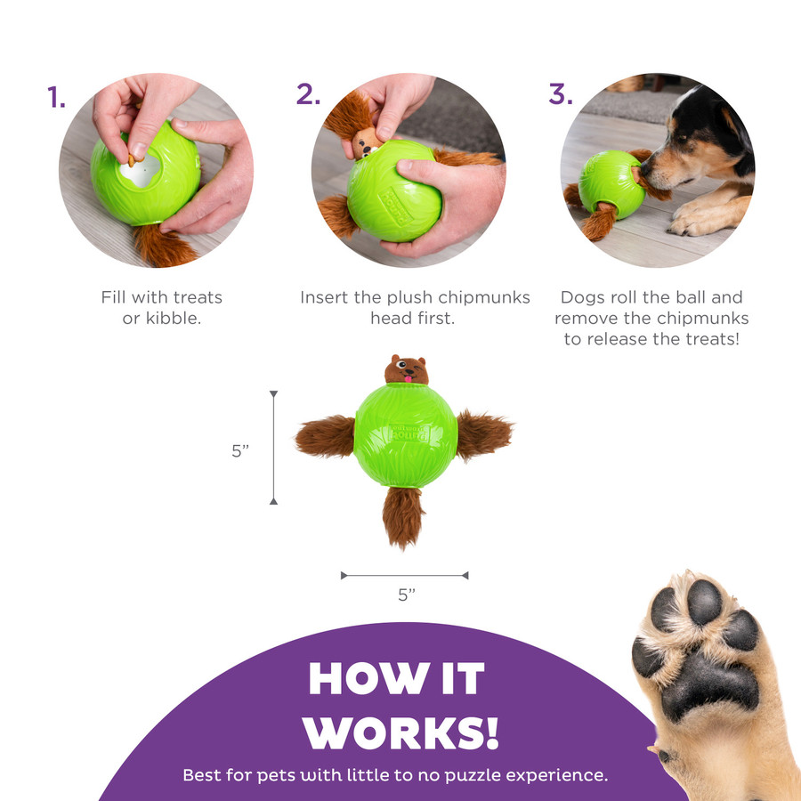 Dog Snuffle N' Treat Ball Dog Puzzle Dog Enrichment Toy