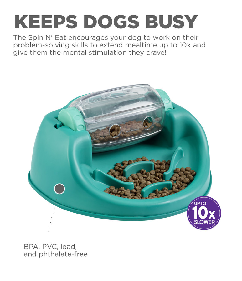 Dog Spin N' Eat Puzzle Green