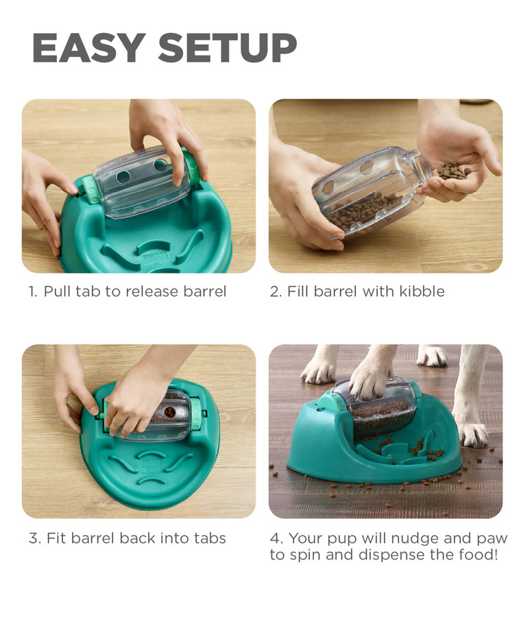 Dog Spin N' Eat Puzzle Green