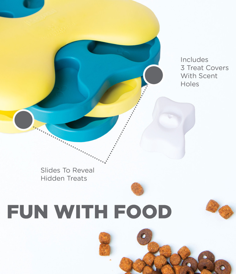 Dog Tornado Interactive Treat Puzzle Dog Toy Blue