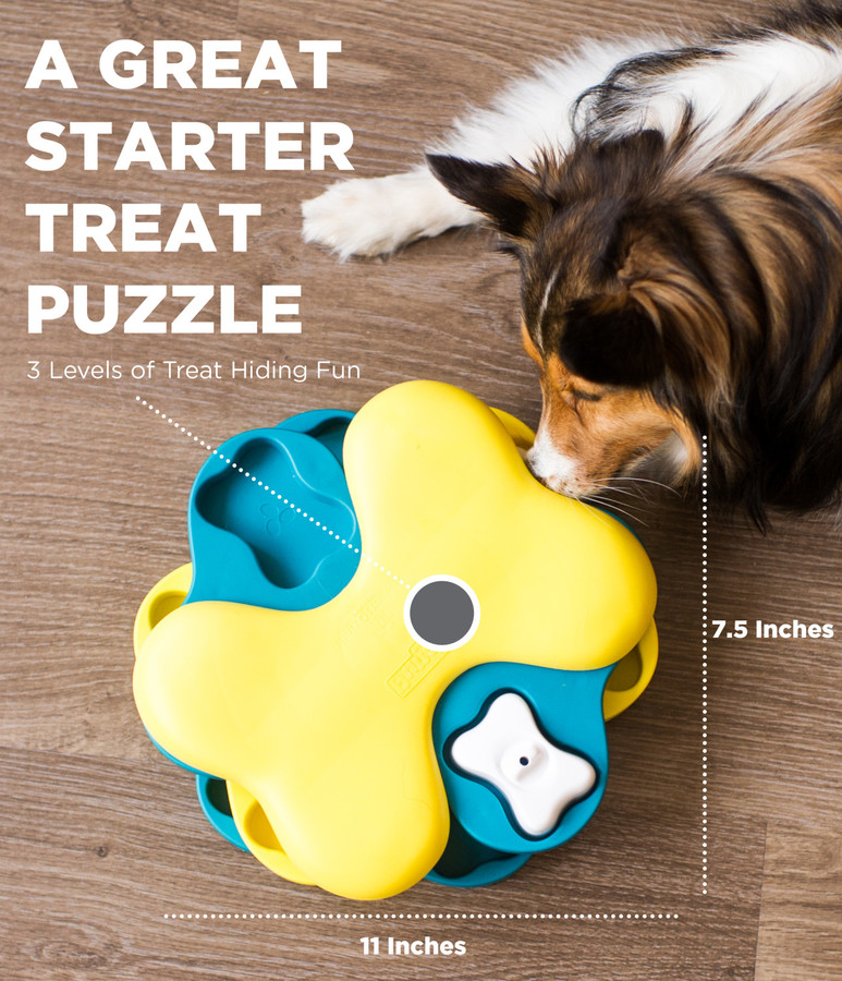 Dog Tornado Interactive Treat Puzzle Dog Toy Blue