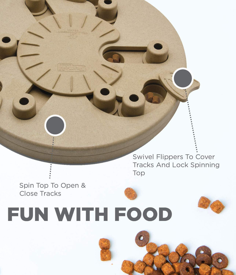 Dog Worker Interactive Treat Puzzle Dog Toy Tan