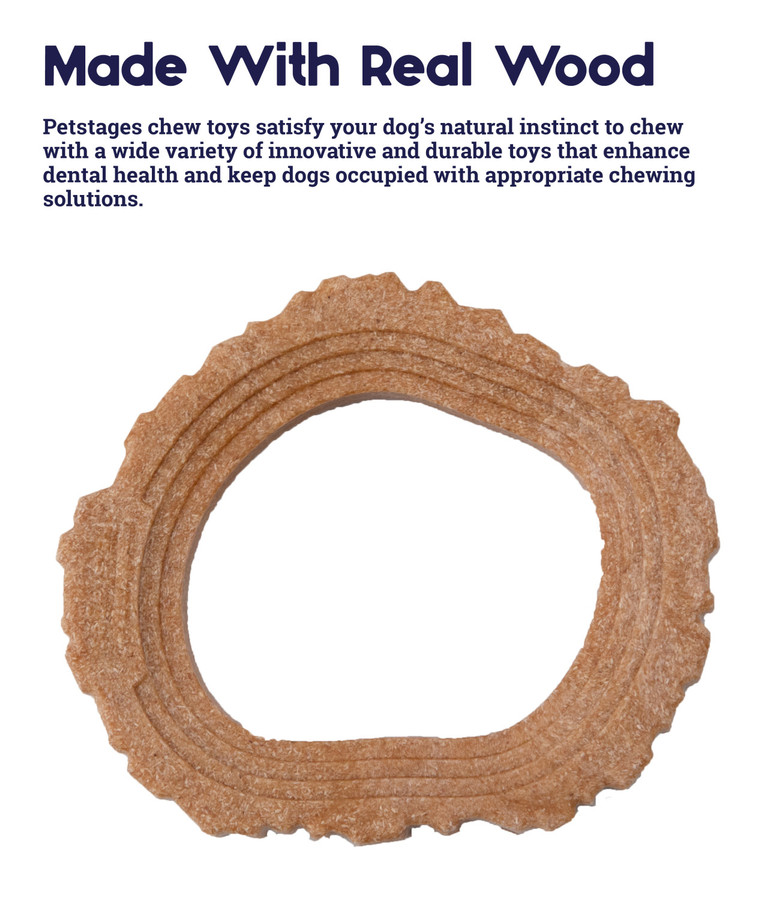 Dogwood Ring Dog Chew Toy Brown Small
