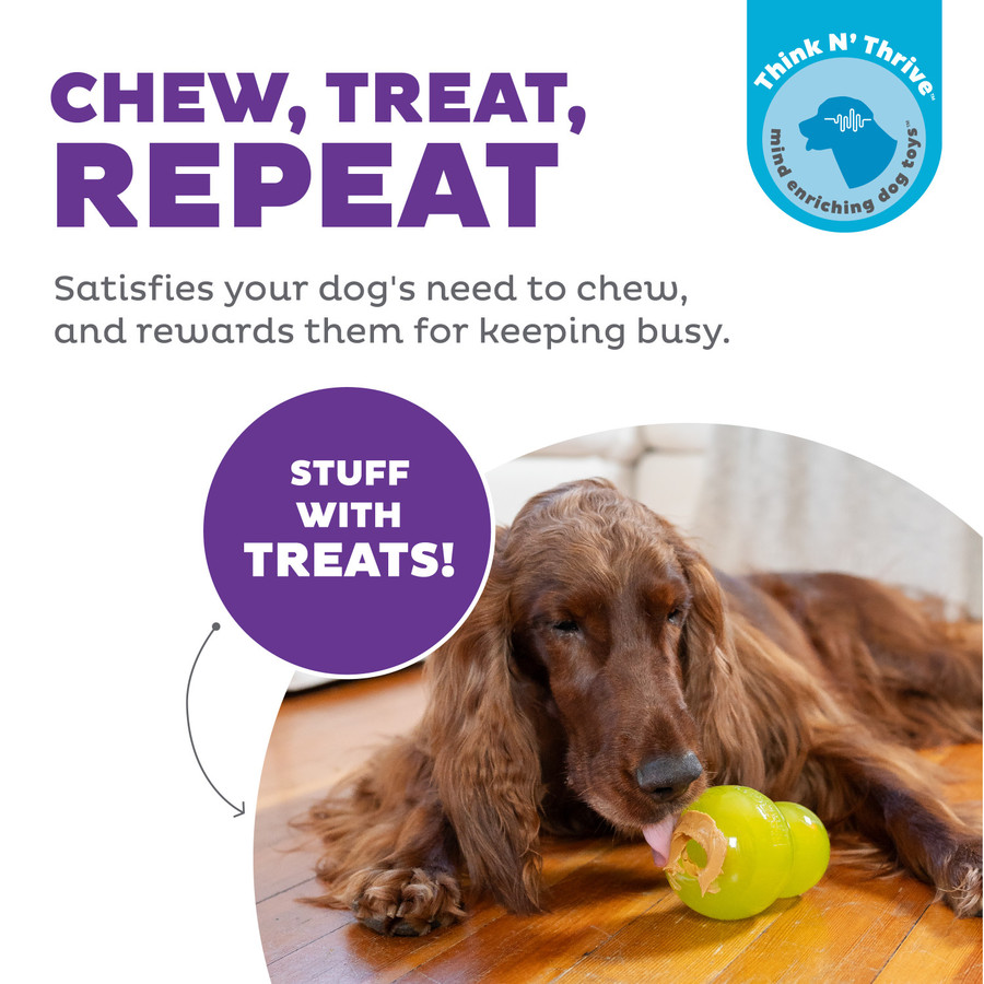Double-Tuff Interactive Treat Stuffer Durable Dog Chew Toy Large