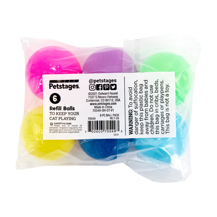 Extra Balls For Cat Track Toy 6 Pack Multi