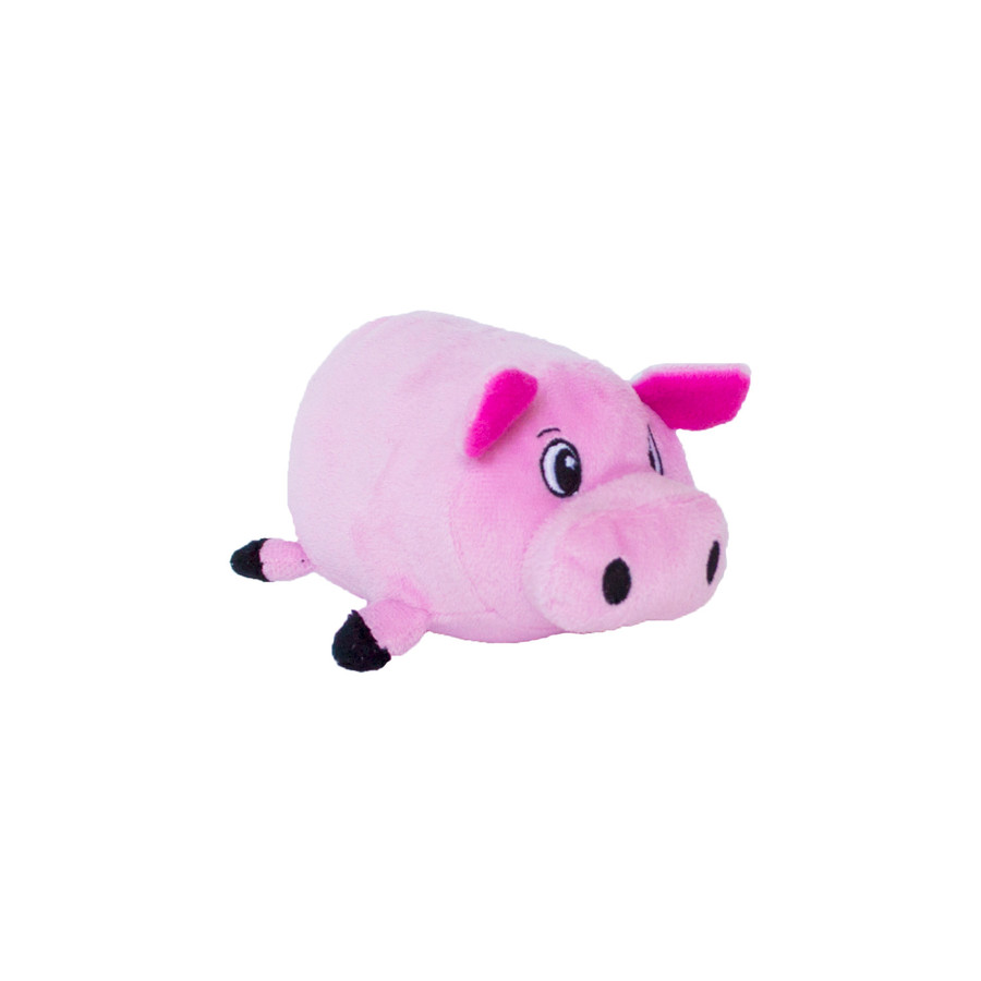 Fattiez Pig Plush Dog Toy Pink Small