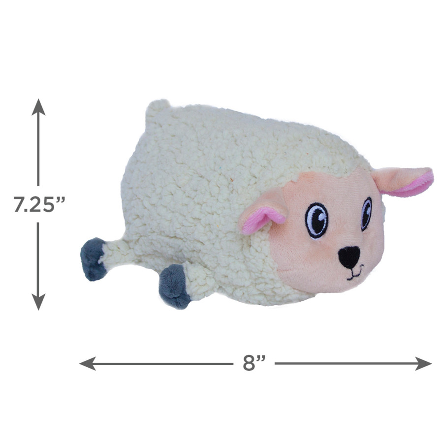 Fattiez Sheep Plush Dog Toy White Medium