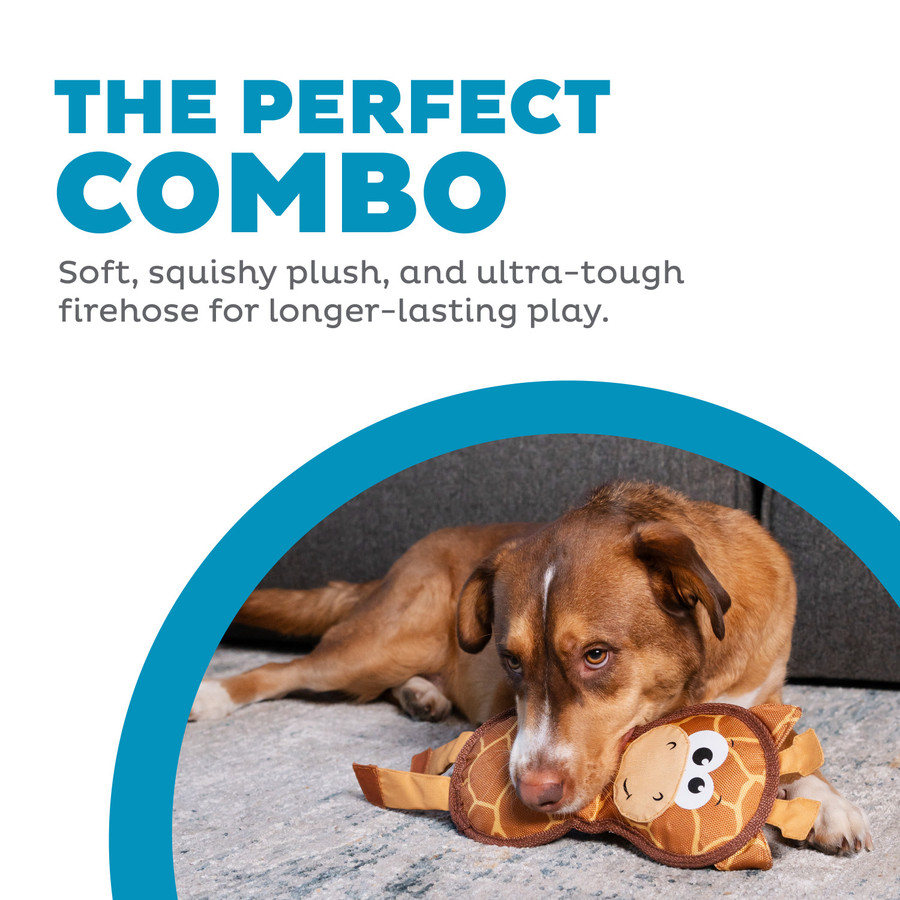 Fire Biterz Giraffe Firehose Plush Dog Toy