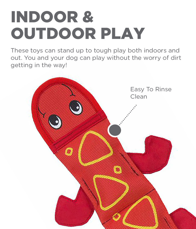 Fire Biterz Lizard Fire Hose Interactive Dog Toy Large
