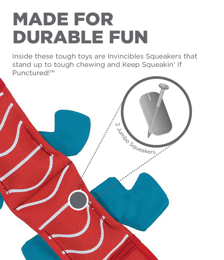 Fire Biterz Lizard Fire Hose Interactive Dog Toy Medium