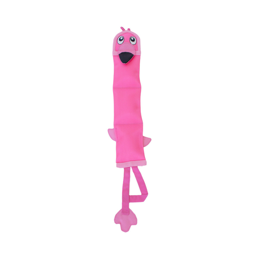 Fire Biterz Tropical Plush Interactive Dog Toy Flamingo