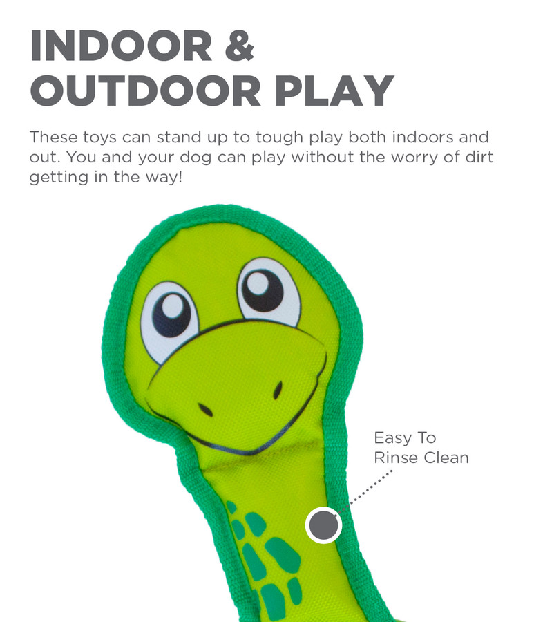 Fire Biterz Turtle Plush Interactive Dog Toy Green Medium