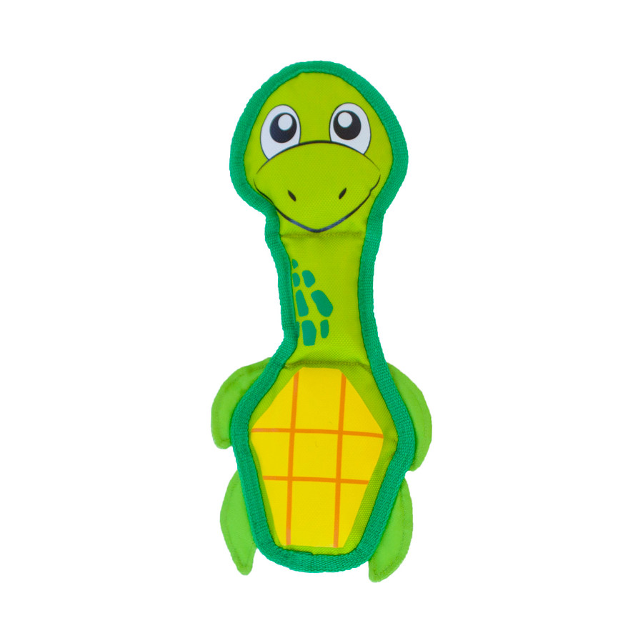 Fire Biterz Turtle Plush Interactive Dog Toy Green Medium