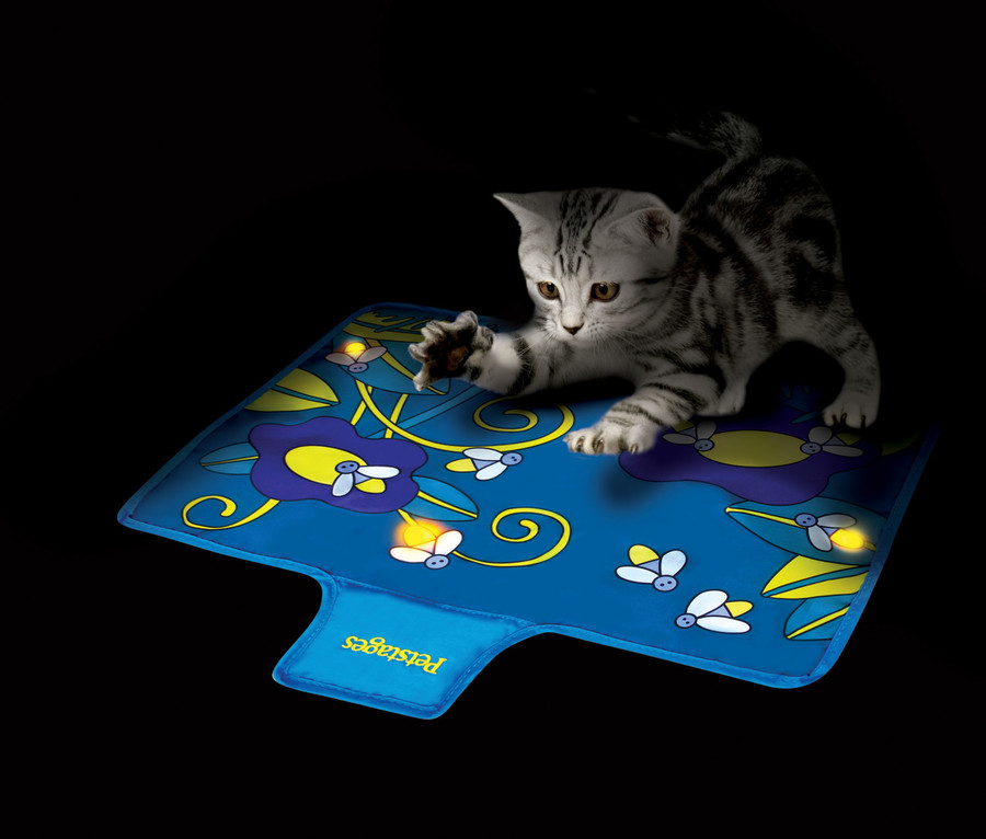 Flashing Firefly Mat Quiet Cat Toy Multi
