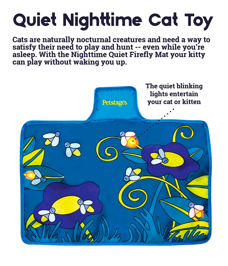 Flashing Firefly Mat Quiet Cat Toy Multi