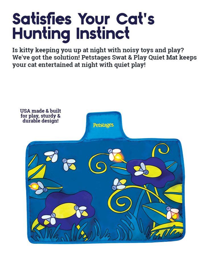 Flashing Firefly Mat Quiet Cat Toy Multi