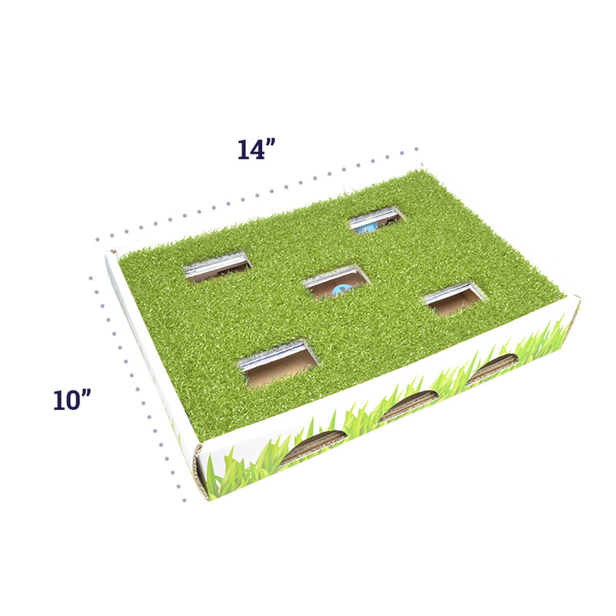 Grass Patch Hunting Box Cat Toy Green