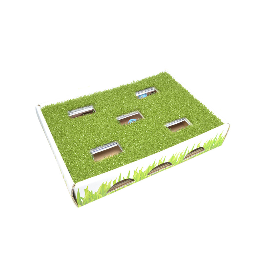Grass Patch Hunting Box Cat Toy Green