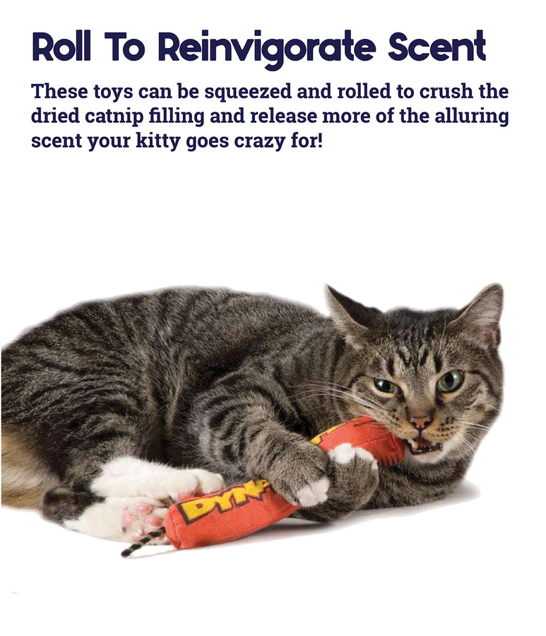 Green Magic Dynamite Stick Cat Toy Red