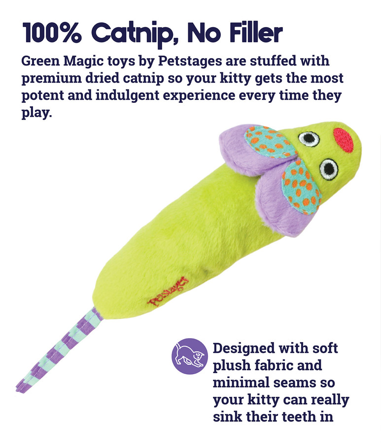 Green Magic Mightie Mouse Cat Toy Green