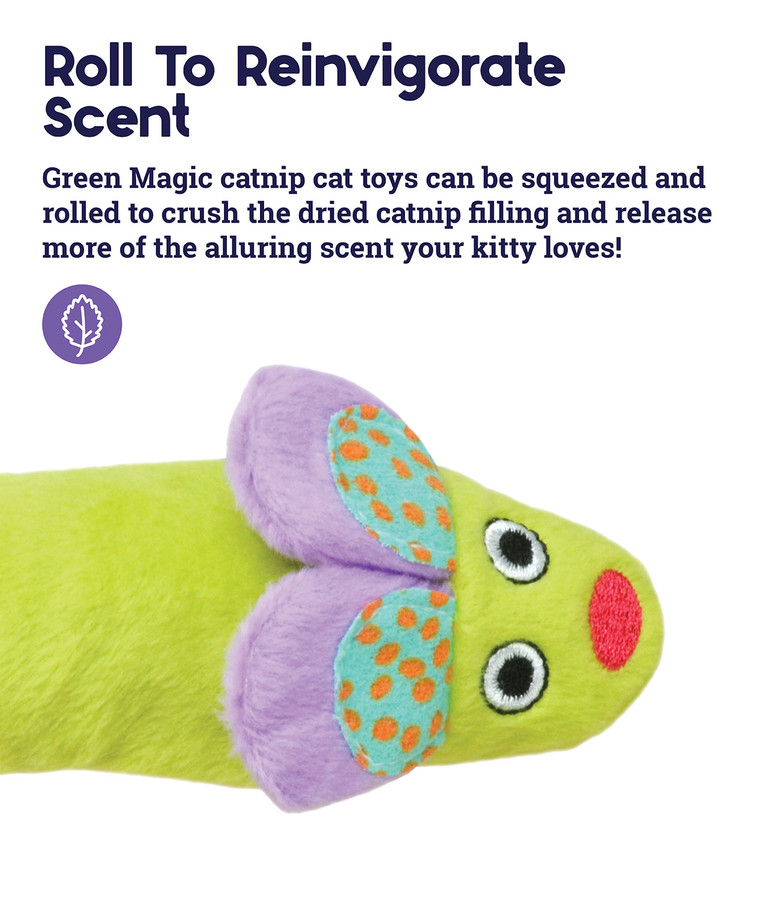 Green Magic Mightie Mouse Cat Toy Green