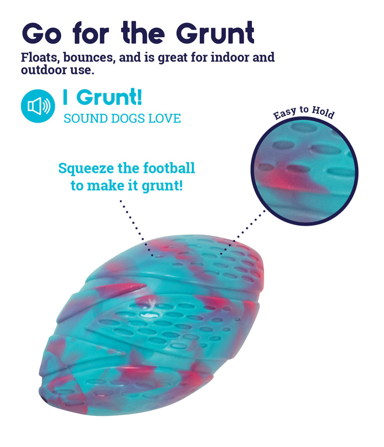 Grunt N' Punt Football Dog Toy Multi
