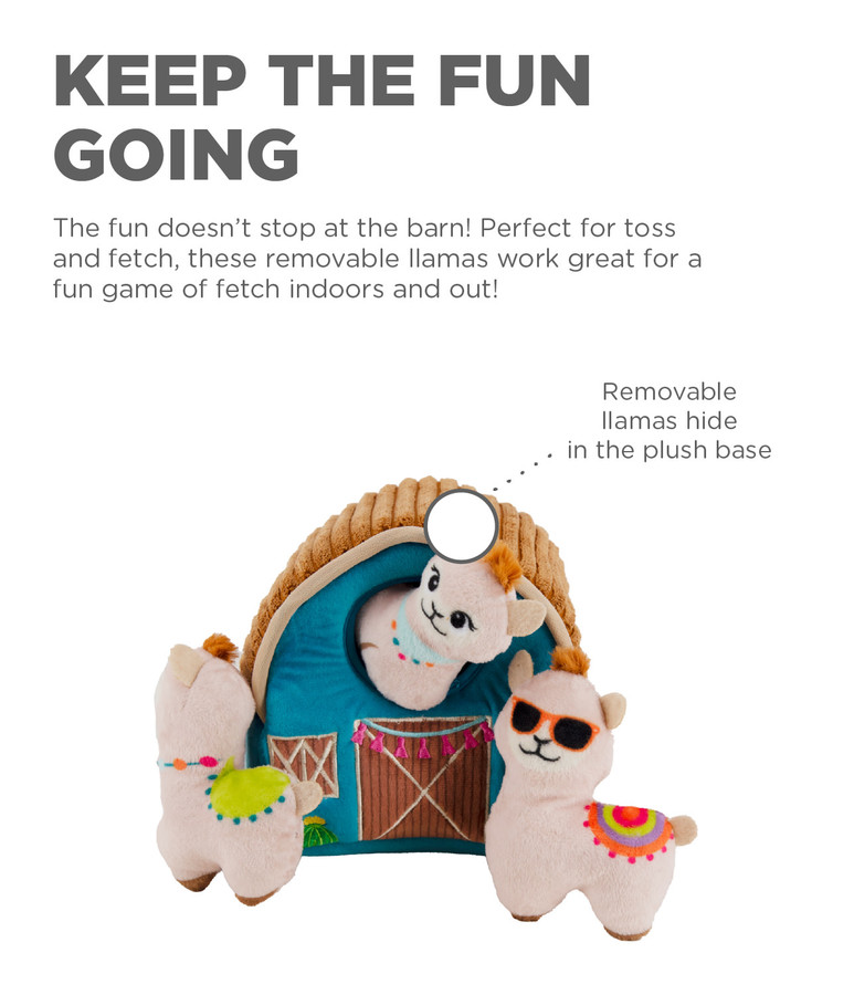 Hide A Llama Plush Dog Toy Puzzle Multi