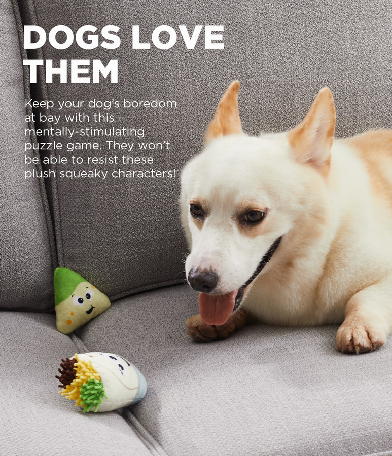 Hide A Taco Plush Dog Toy Puzzle Multi